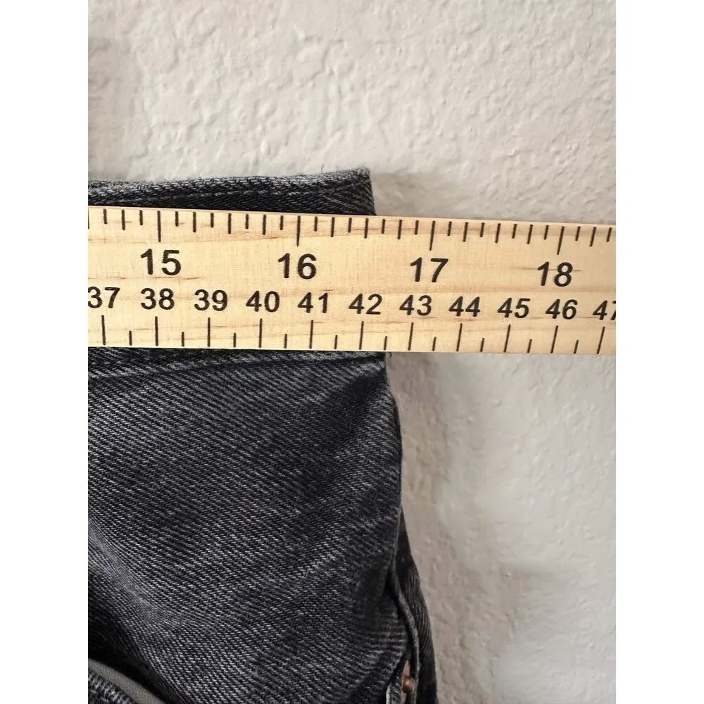 Vintage 2003 Levis 501 0660 Faded Black Jeans Mens 36x30 Straight Leg Y2K Denim